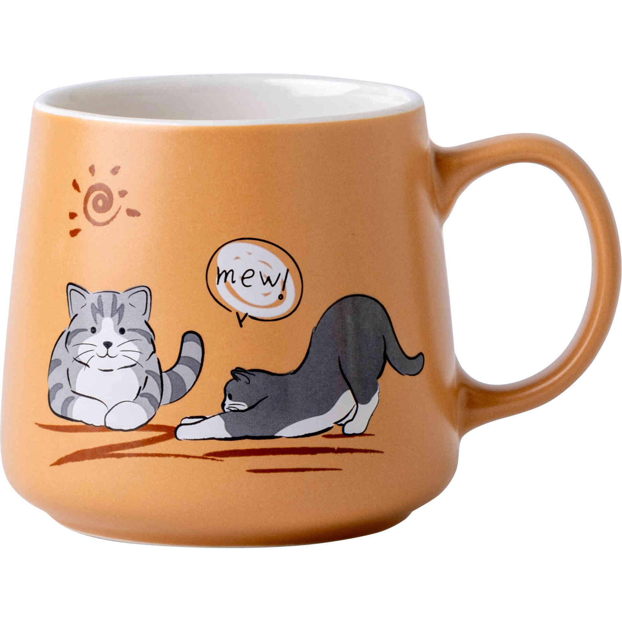 Caneca 400ml Gatos Meaw Terracota Kasa