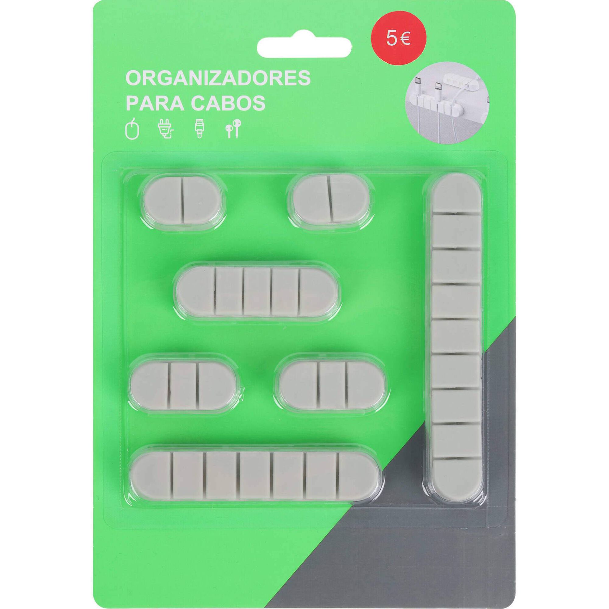Conjunto 7 Organizadores de Cabos&nbsp; Bazar&atilde;o