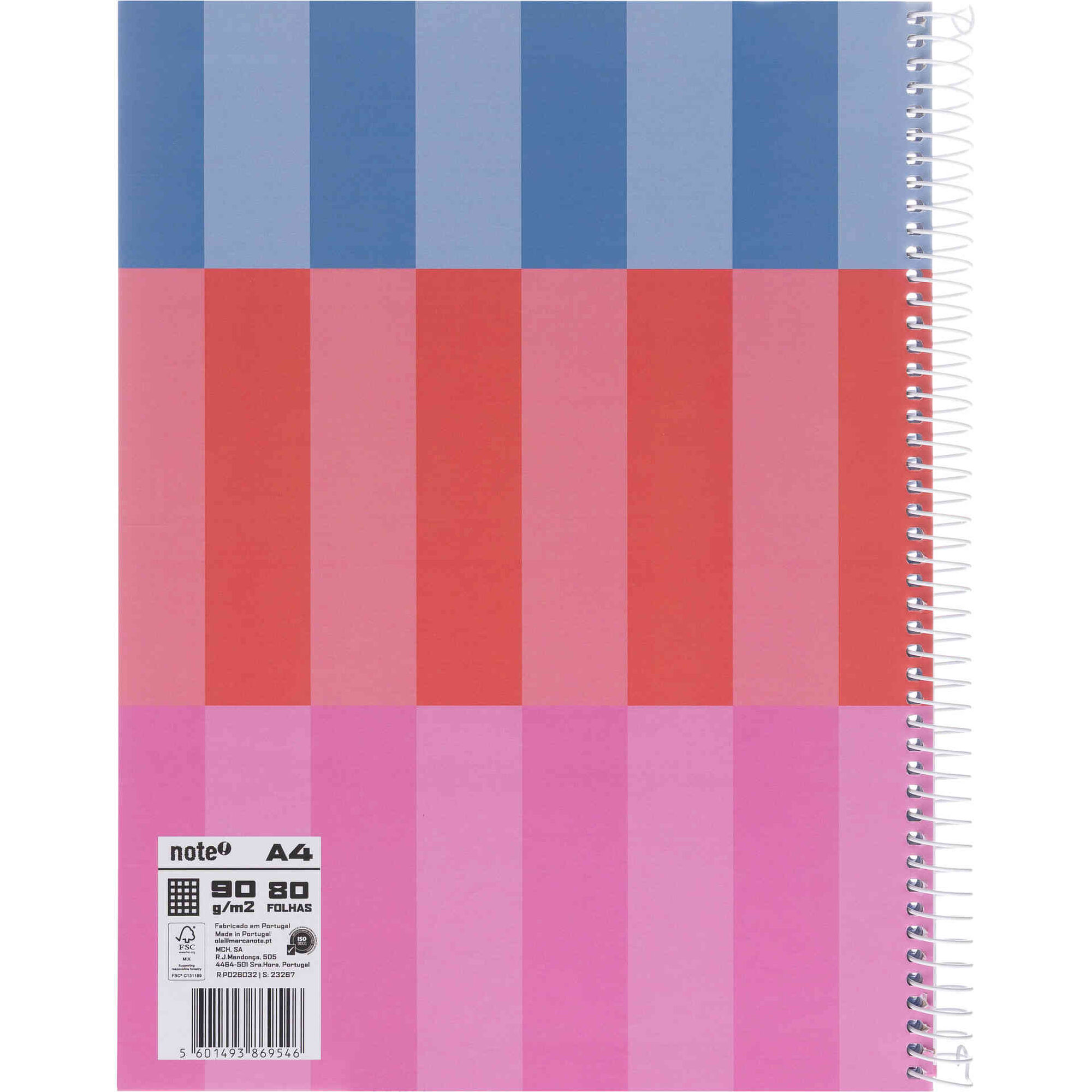Caderno Note! Espiral Capa Dura A4 Quadriculado Dynamic para App Leccit  (v&aacute;rias cores)