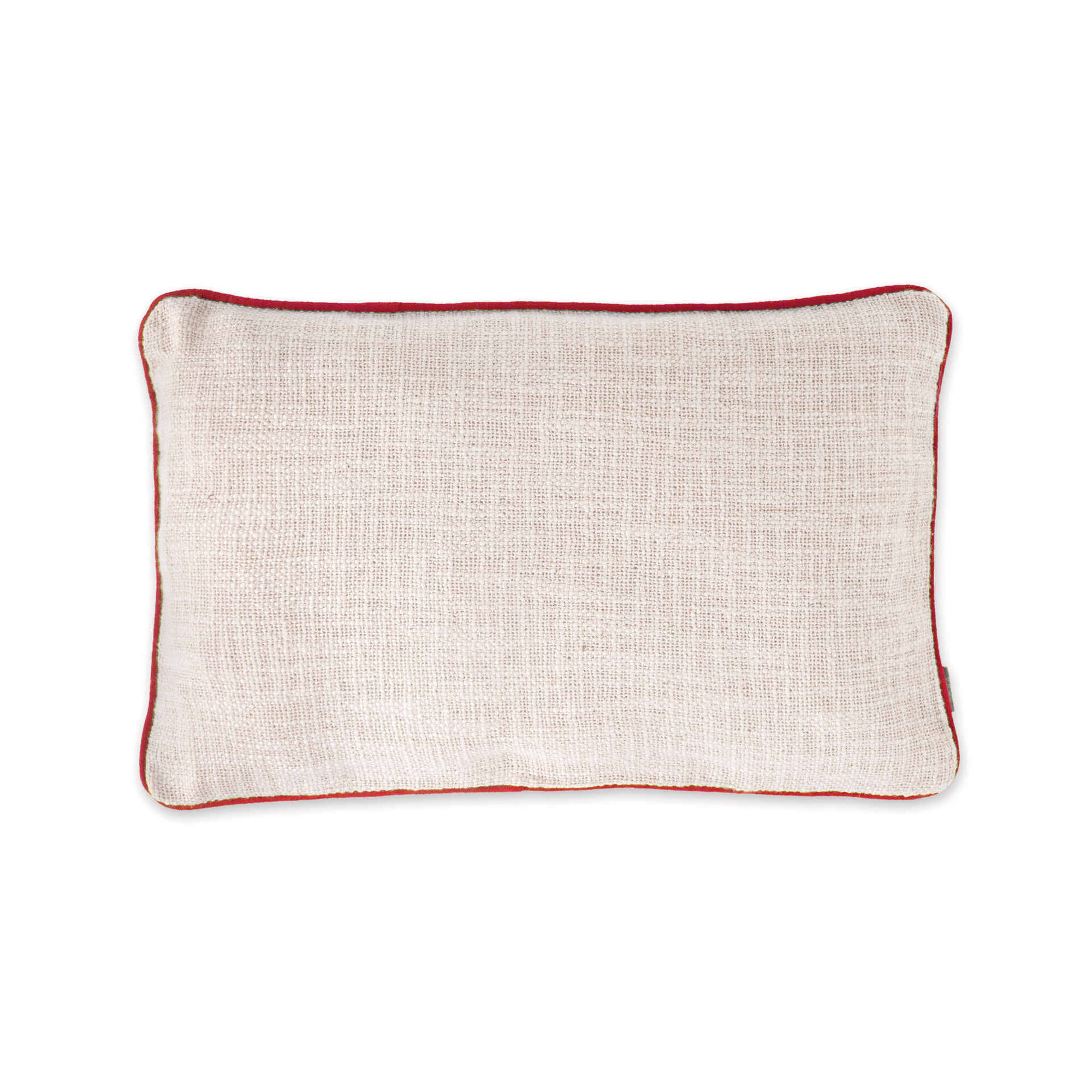 Capa Almofada Franjas Algodão 30x50cm Cru com Rebordo Capa Almofada Franjas Algodão 30x50cm Cru com Rebordo
