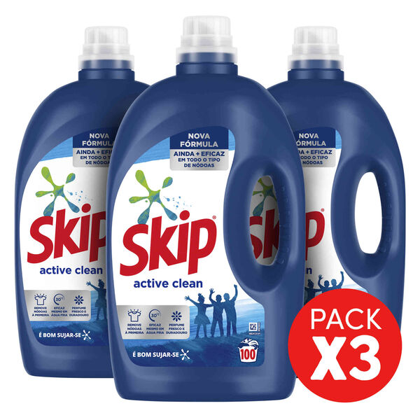 Detergente Máquina Roupa Líquido Active Clean Skip