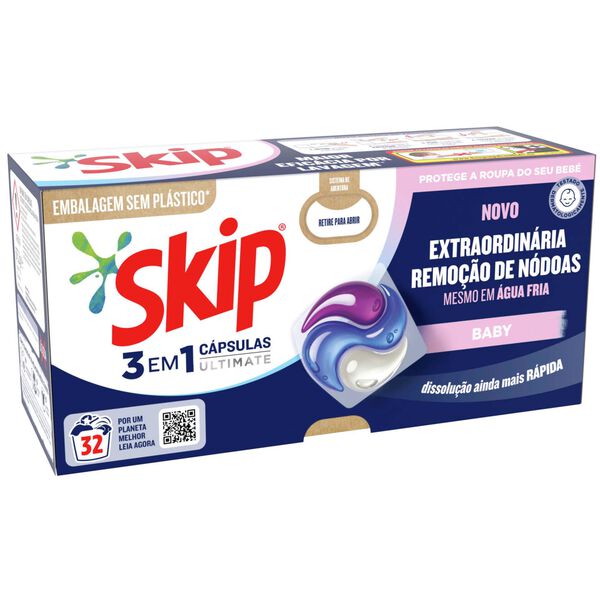 Detergente Máquina Roupa Cápsulas Ultimate Baby Skip