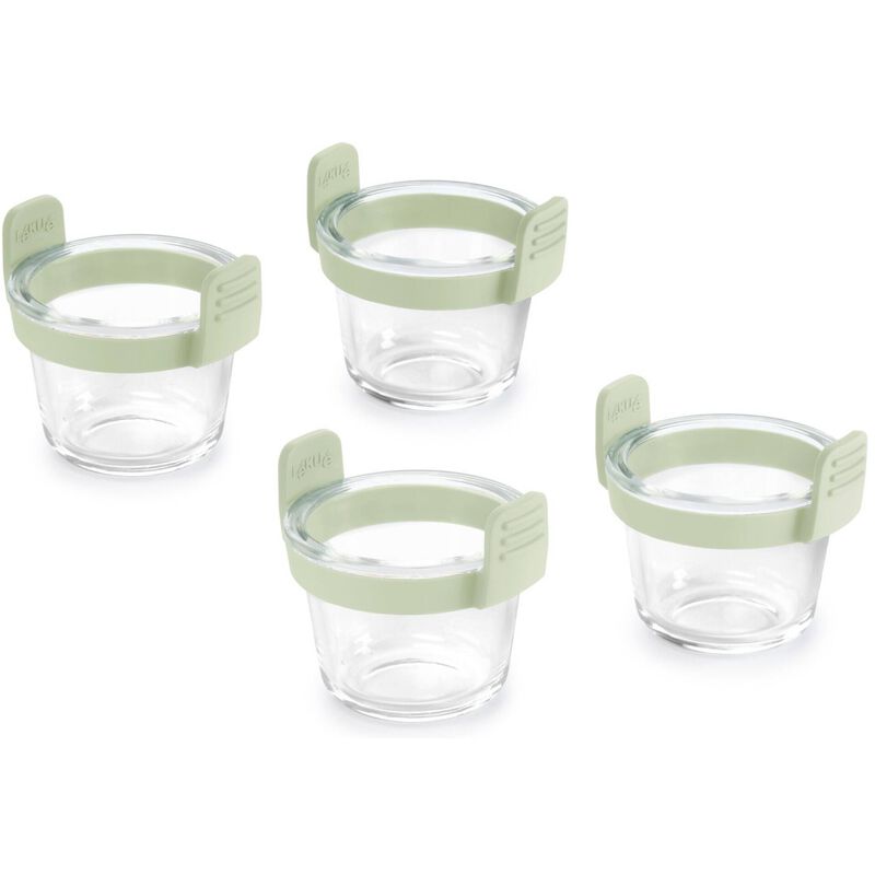 Conjunto 4 Mini Recipientes Redondos de Vidro Lékué