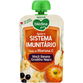 Saqueta de Fruta Maçã, Banana e Groselha Negra