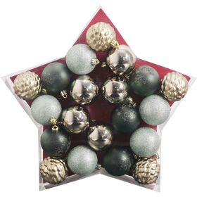 Conjunto de 20 Bolas de Natal Flora Kasa