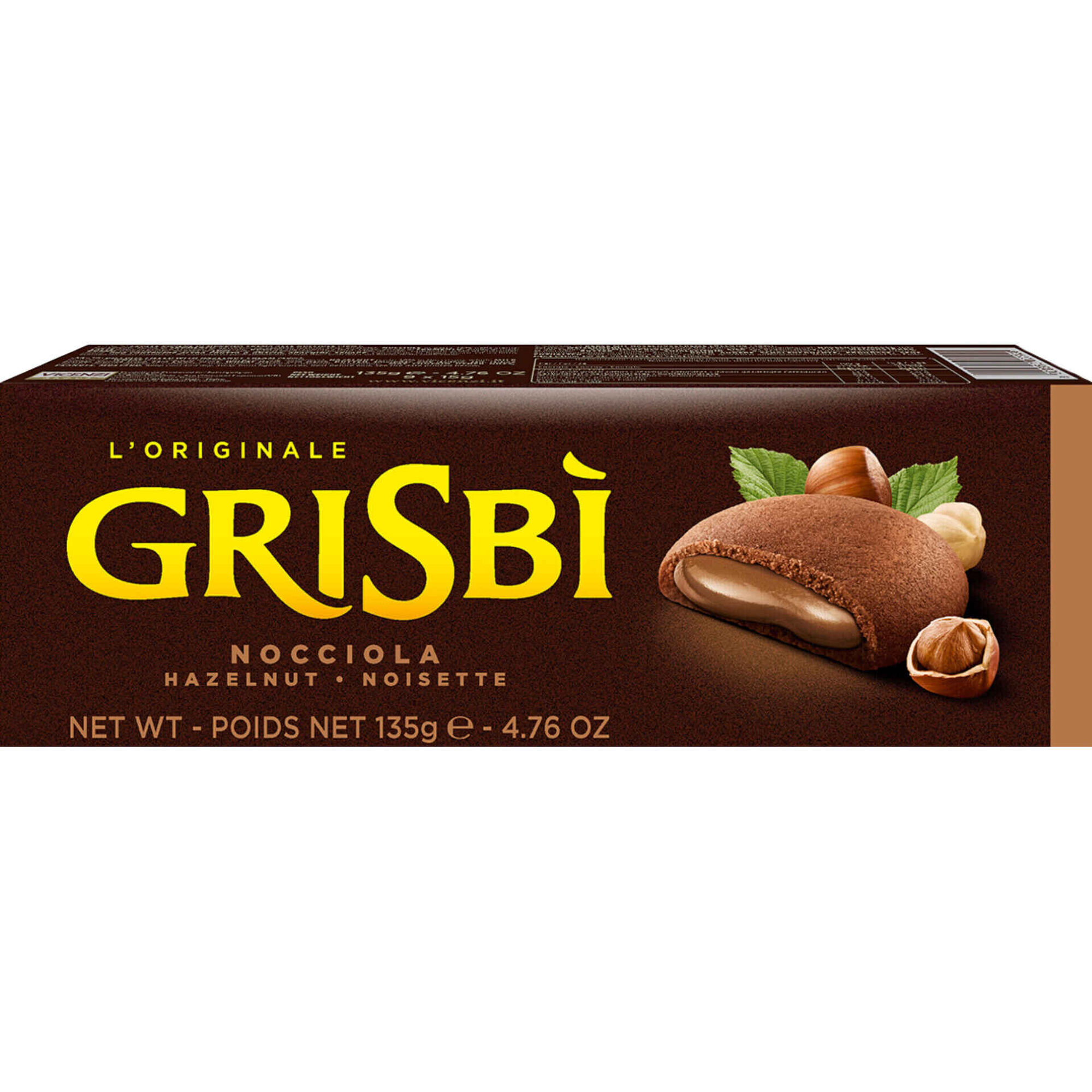 Bolacha de Chocolate com Recheio de Avel&atilde; Grisbi