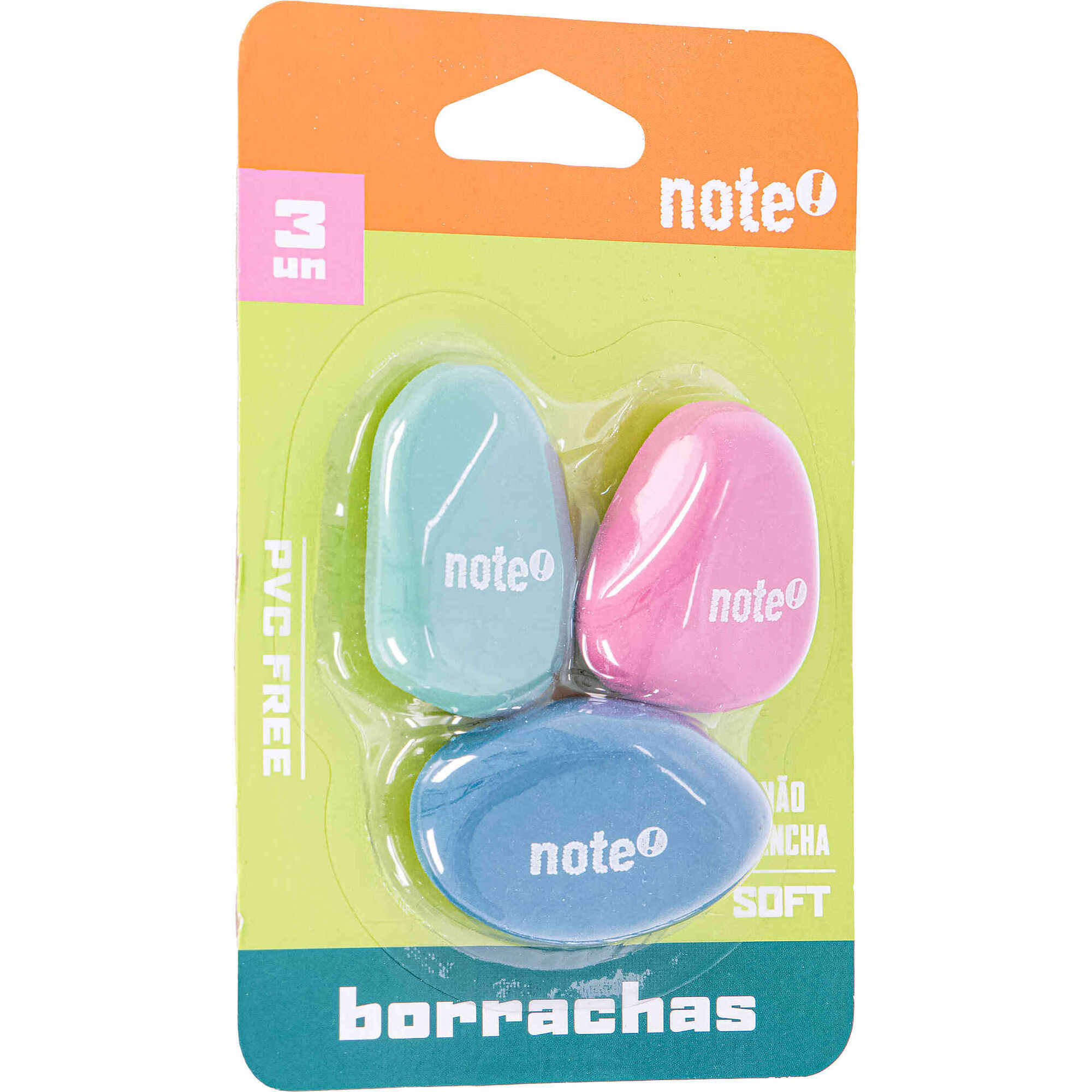 Conjunto 3 Borrachas Multicor Note!