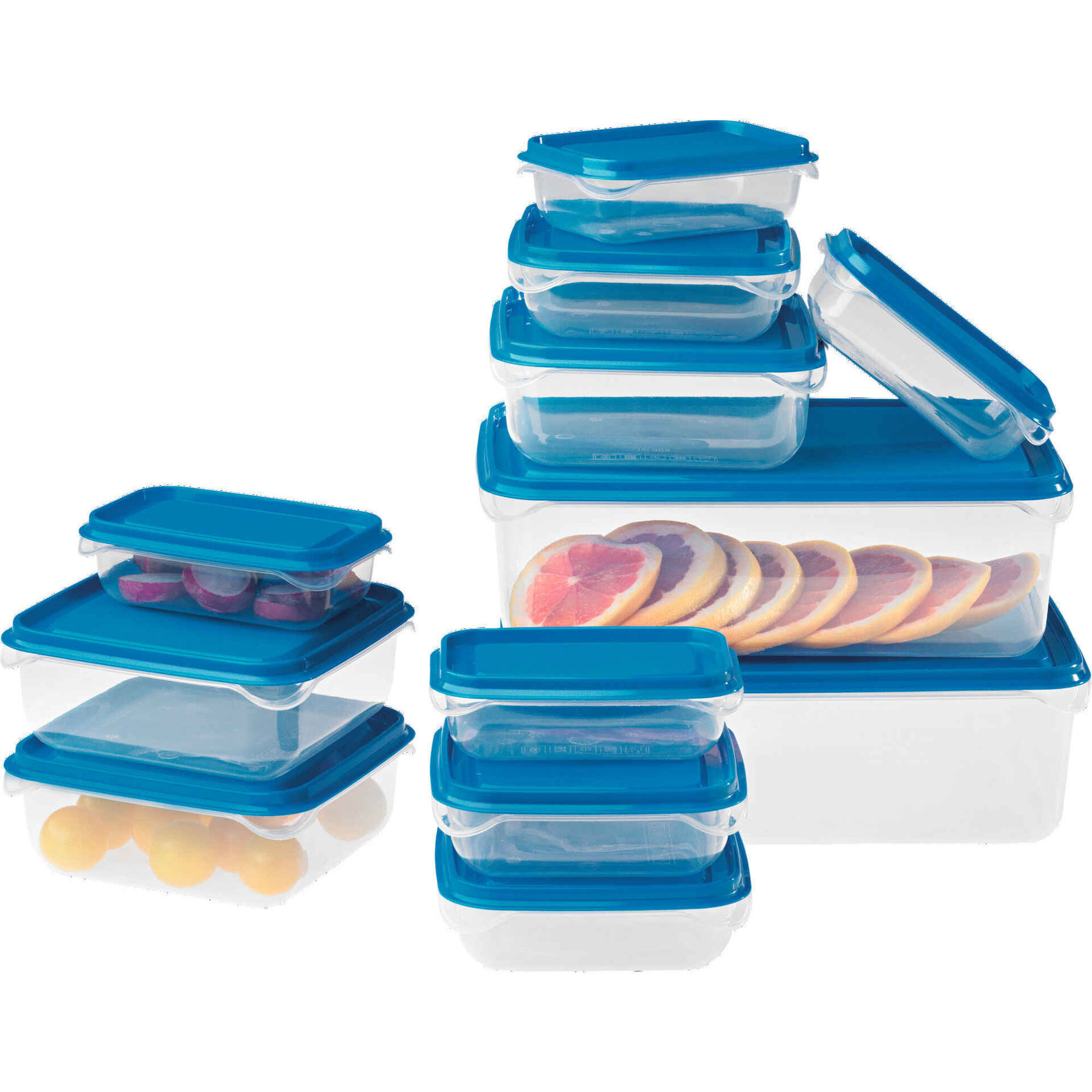 Conjunto 12 Caixas Herméticas Plásticas Basic