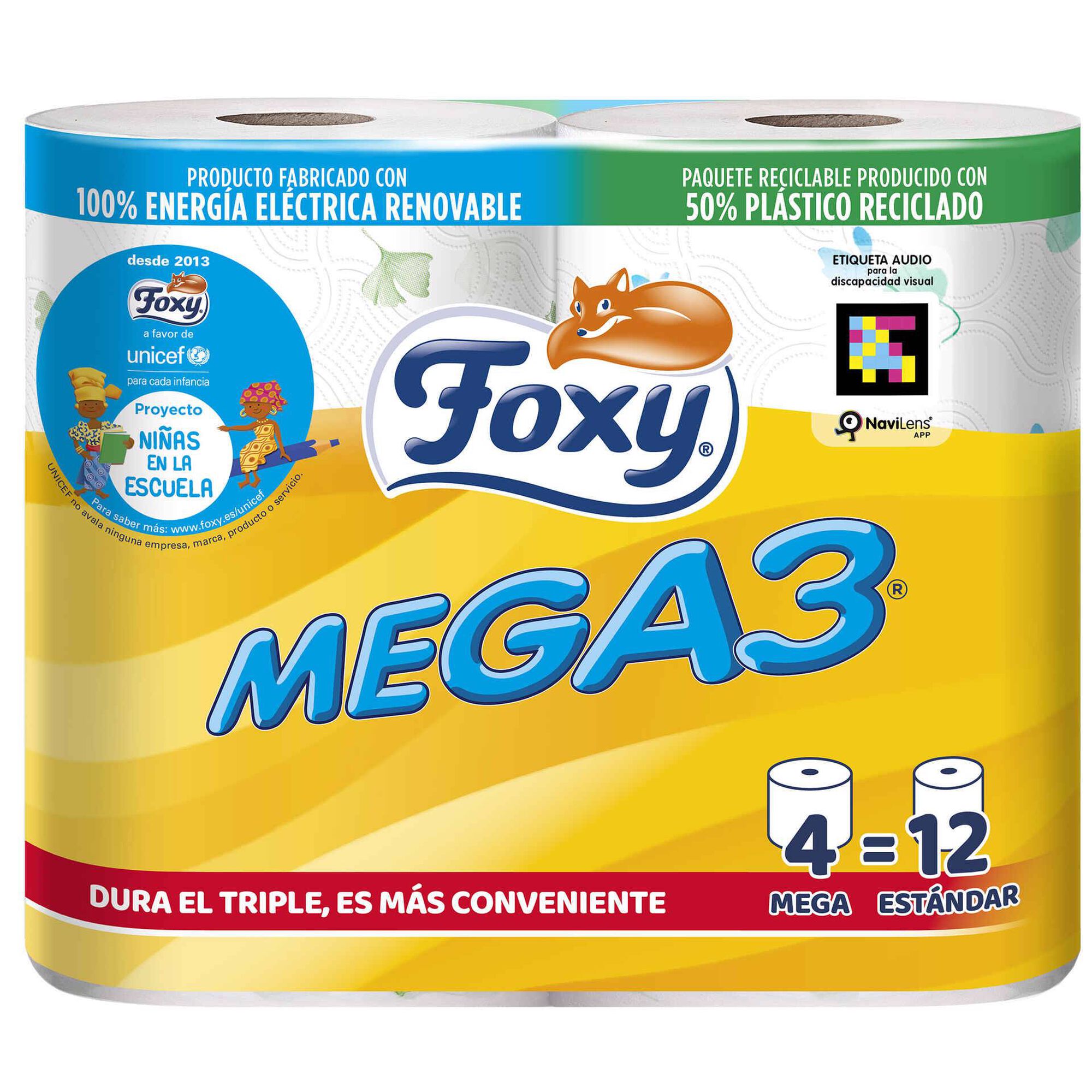 Papel Higi&eacute;nico Mega3 Foxy