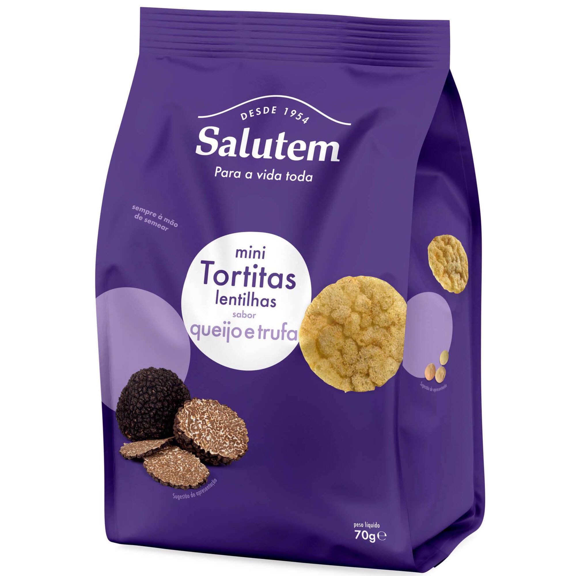 Tortitas de Lentilhas Mini Queijo e Trufa