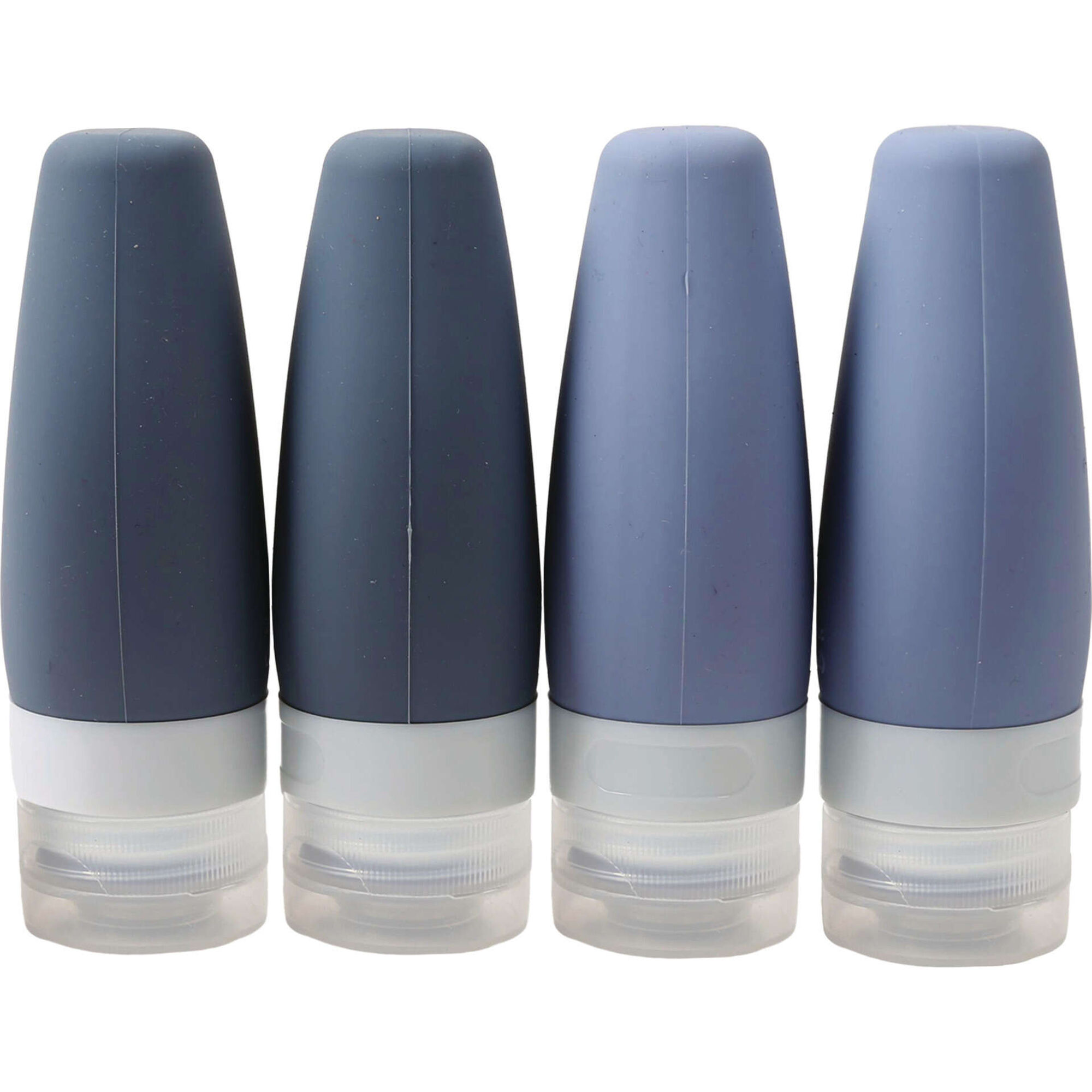 Conjunto 4 Frascos Viagem Silicone Azuis