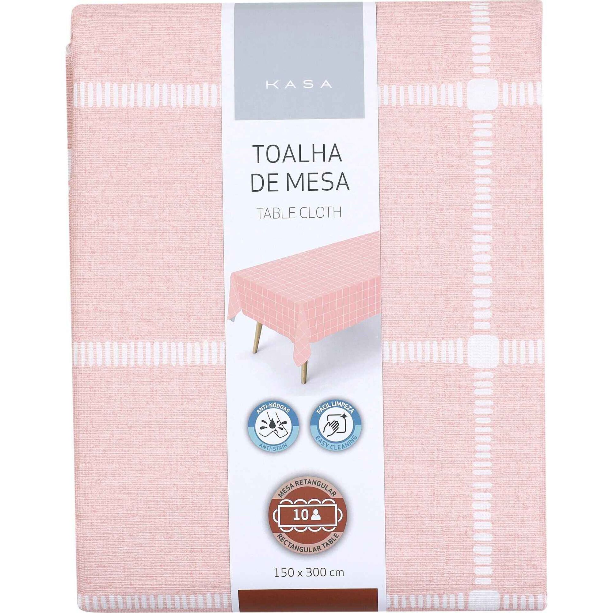 Toalha Mesa PVC Peva Rosa