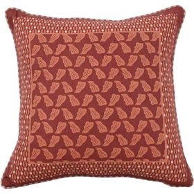 Almofada 45x45cm Folhas Centrais Bordô Almofada 45x45cm Folhas Centrais Bordô