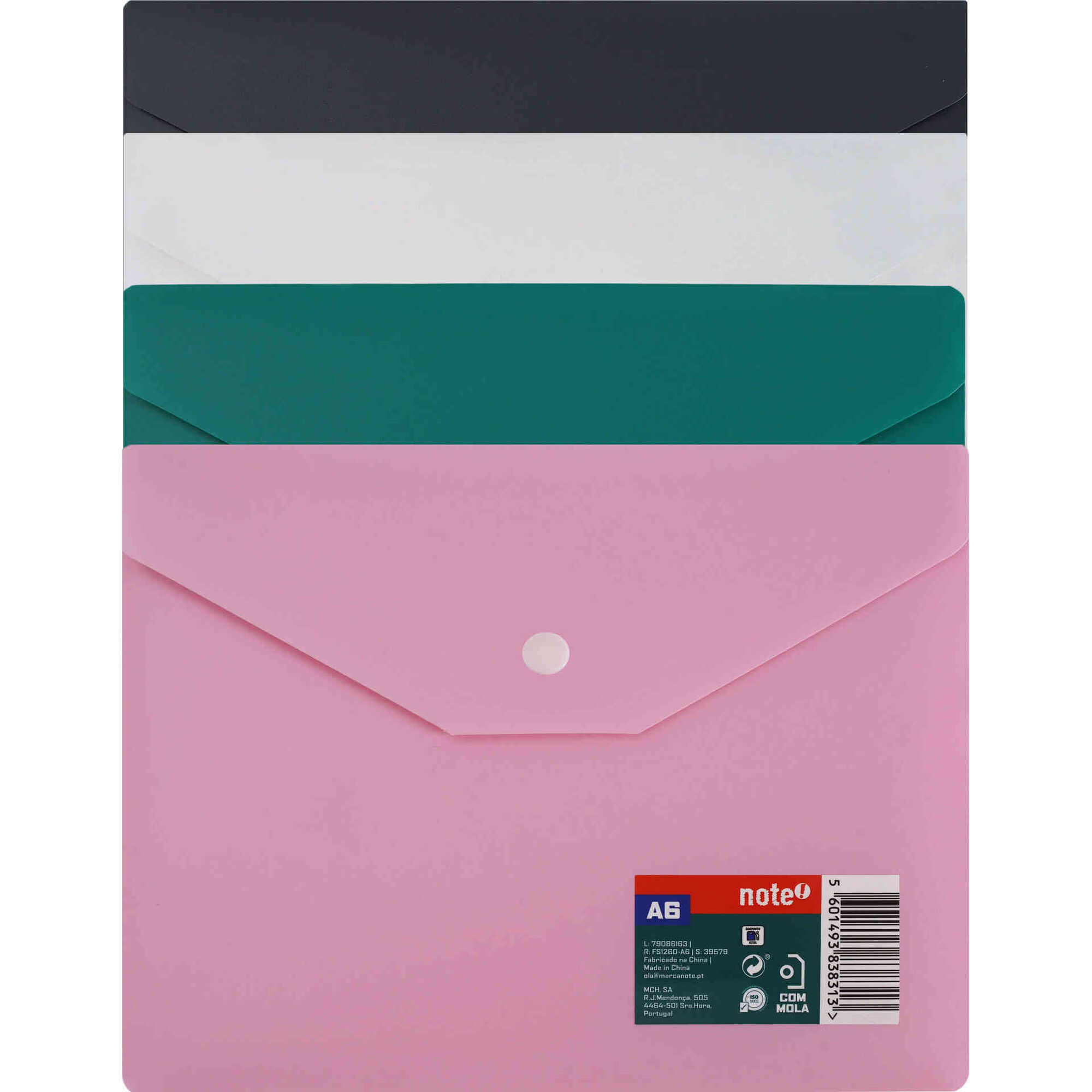 Classificador Envelope com Mola A6 (v&aacute;rias cores) Note!
