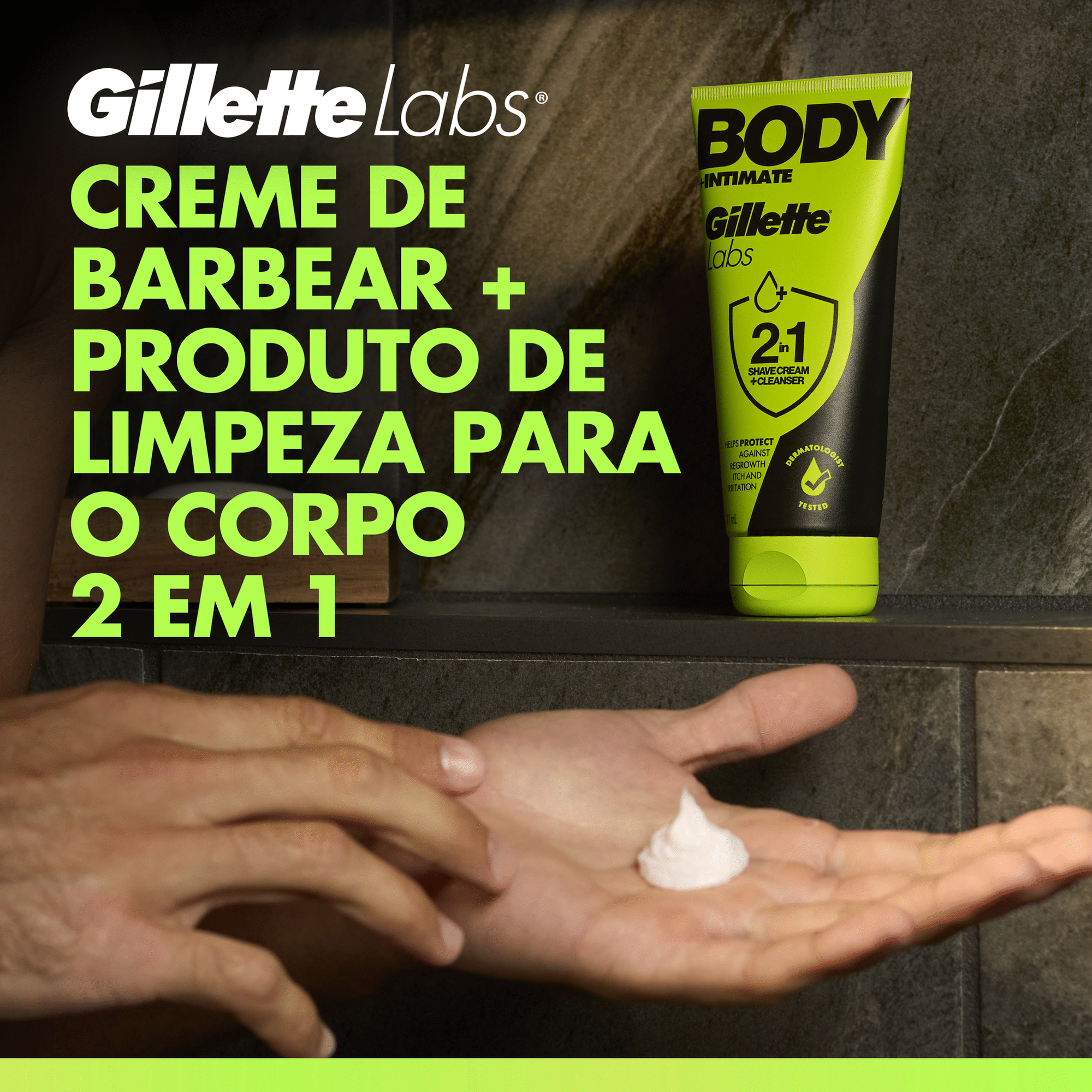 Creme Body + Intimate 2 em 1 Gillette Labs