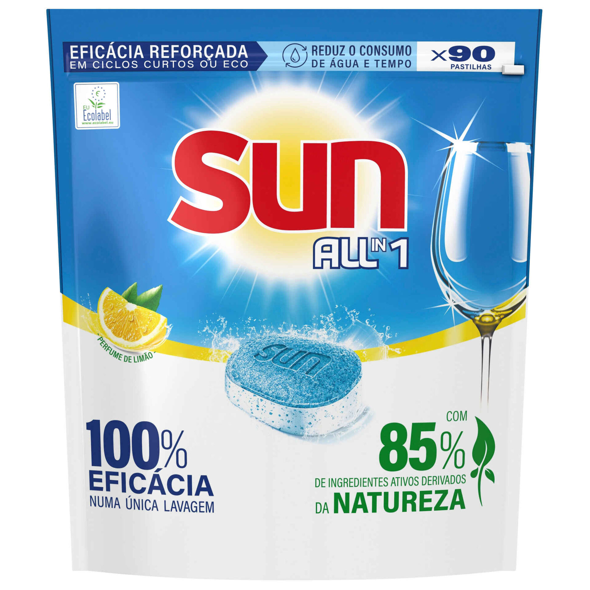 Detergente Máquina Loiça Pastilhas All in 1 Limão