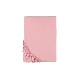 Lençol Avulso Ajustável Algodão 90x190cm Rosa