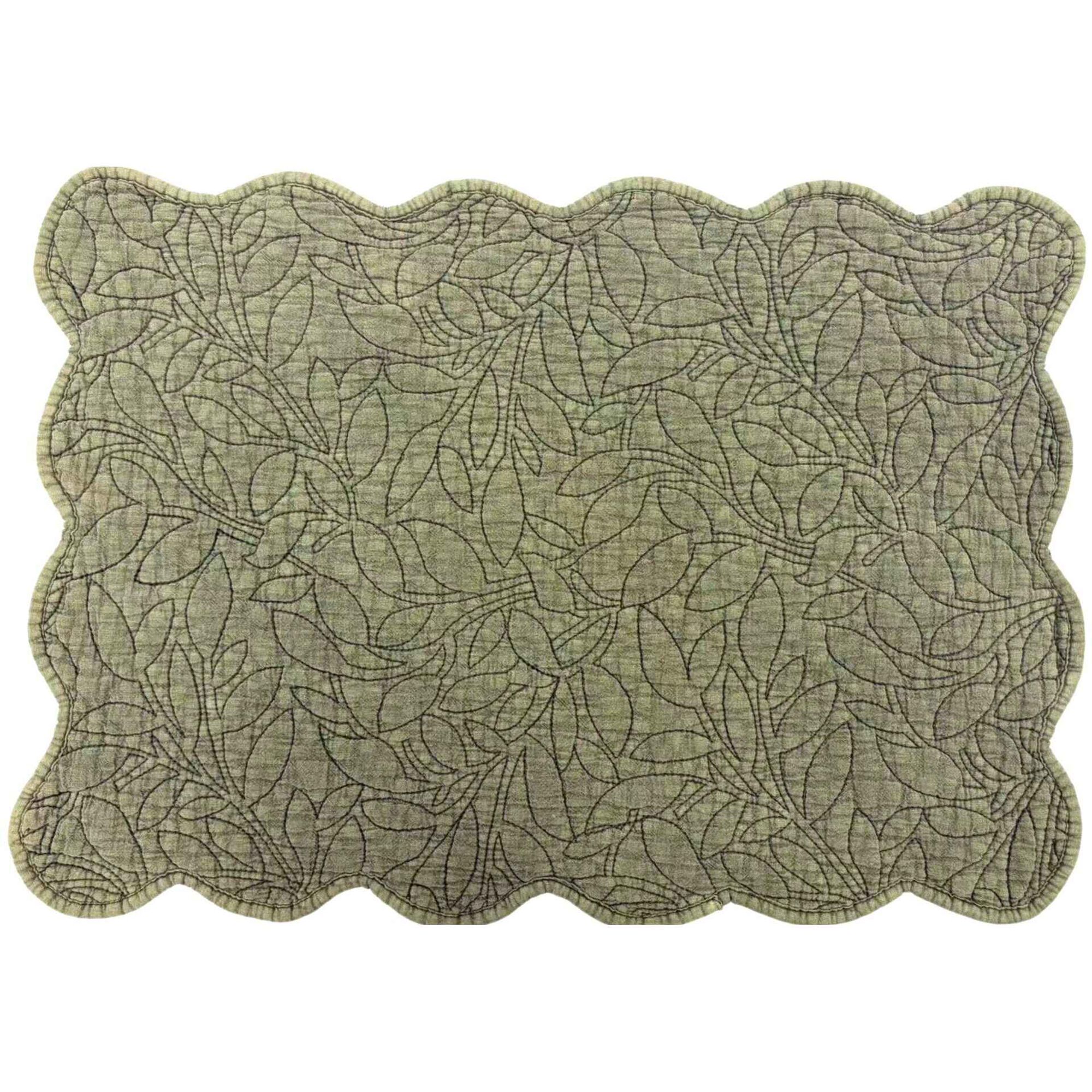 Conjunto 2 Individuais 44x32cm Verde Deep Moss Kasa