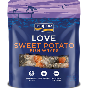 Snacks para C&atilde;o Rolos de Peixe e Batata Doce Fish4Dogs