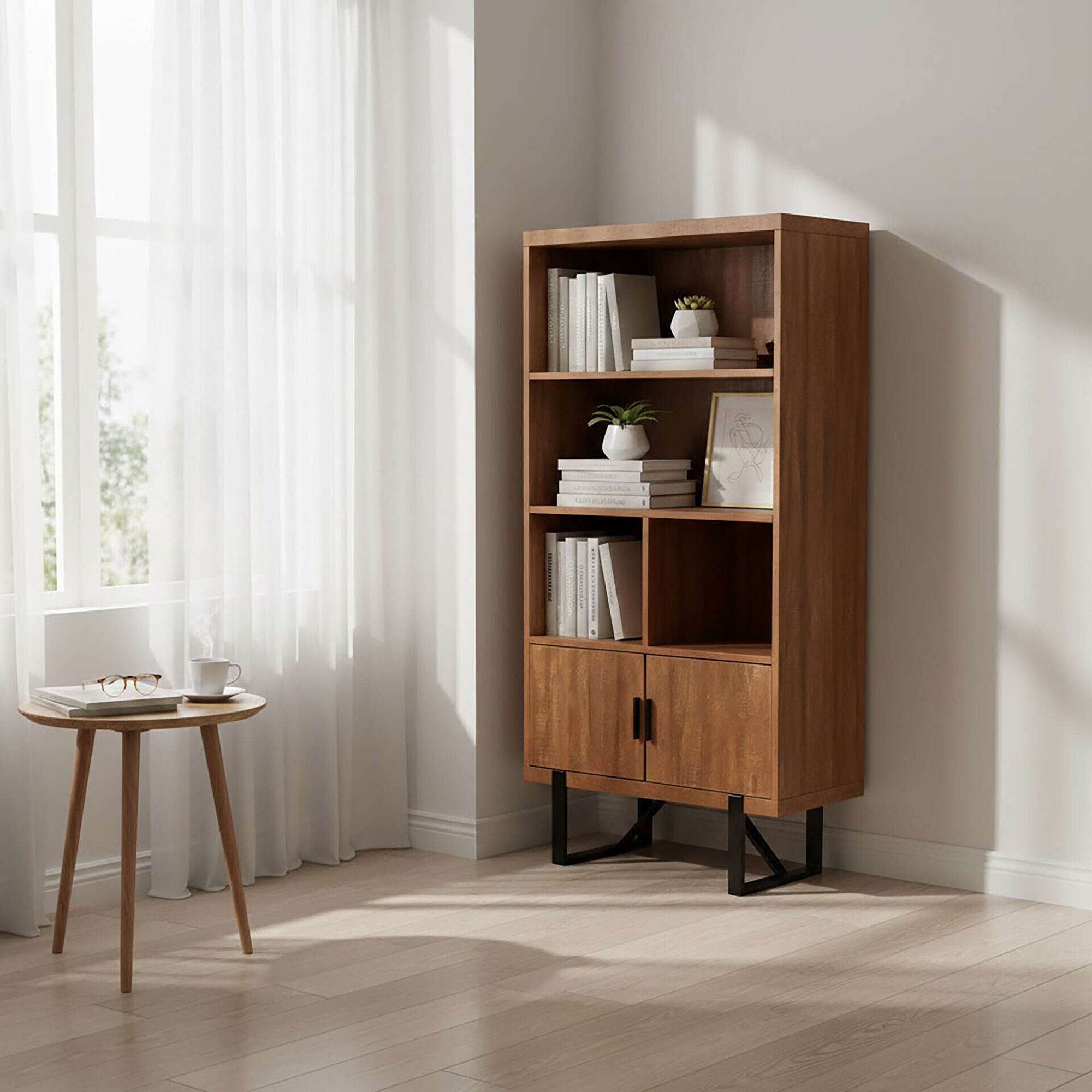 Estante 3 Prateleiras/Portas Nordic Kasa