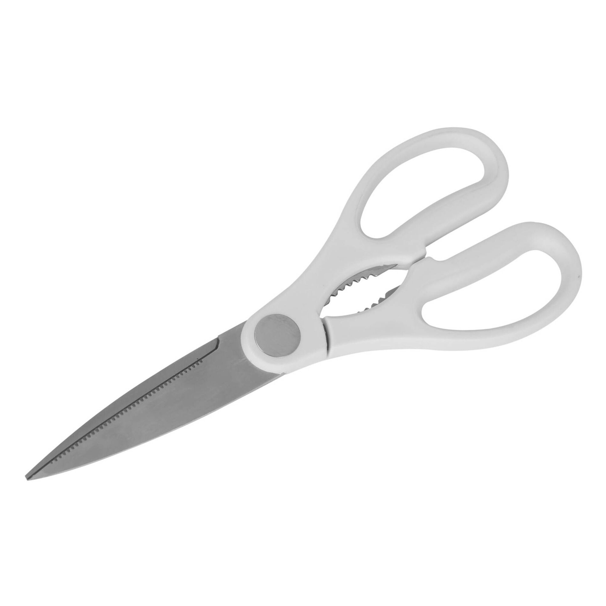 Tesoura Cozinha Aço Inoxidável Branca Essencial