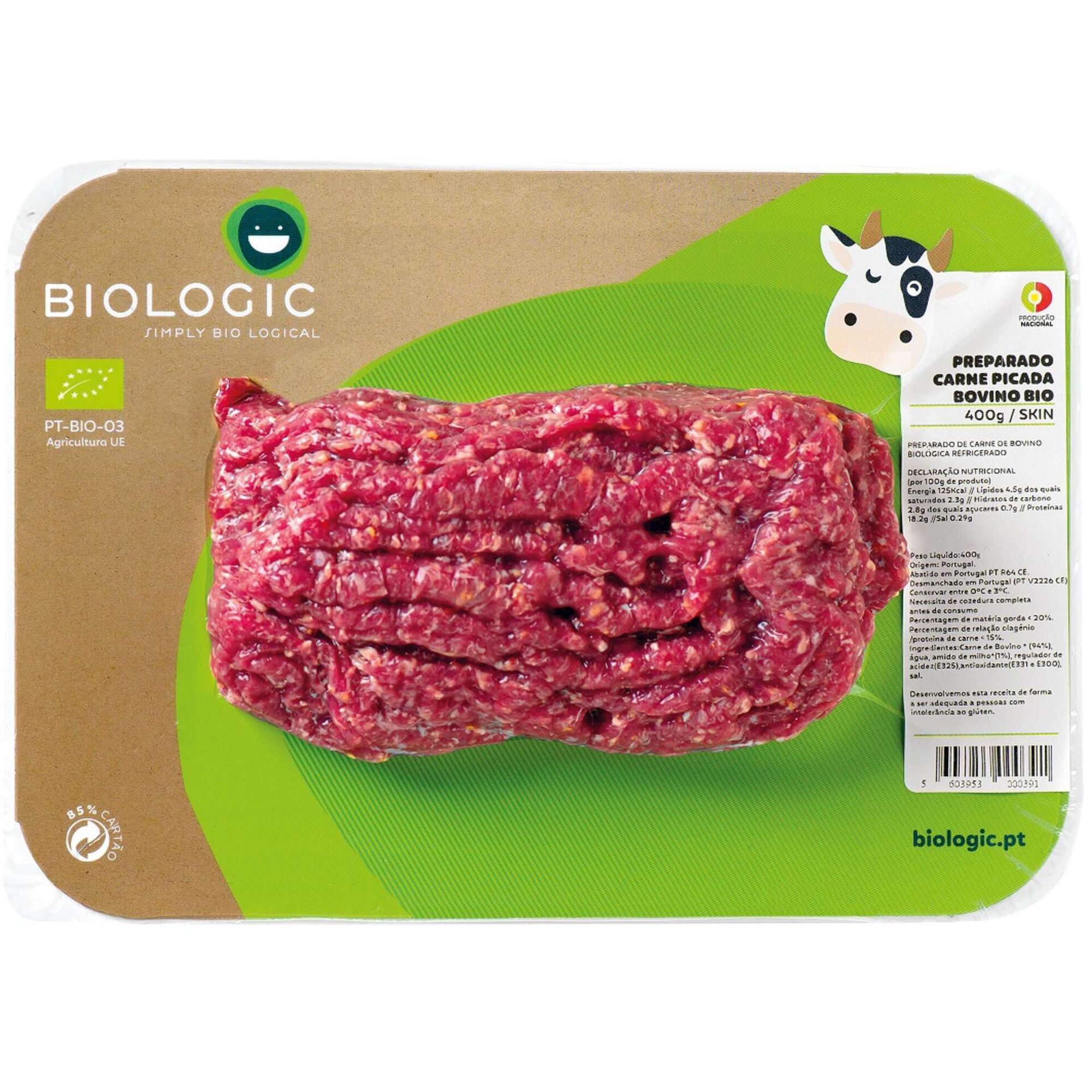 Preparado de Carne Picada de Bovino Biológica