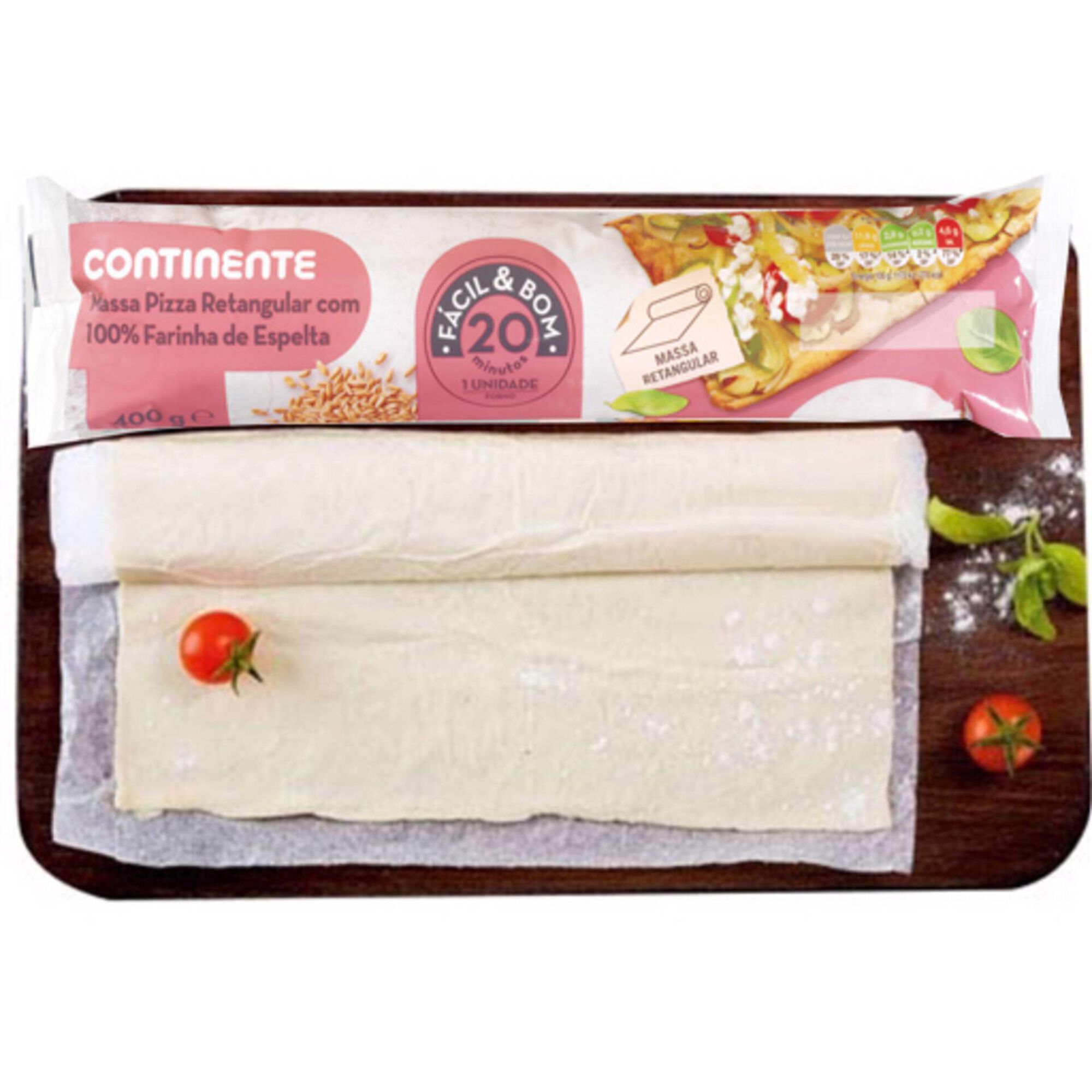 Massa Pizza Retangular 100% Farinha de Espelta