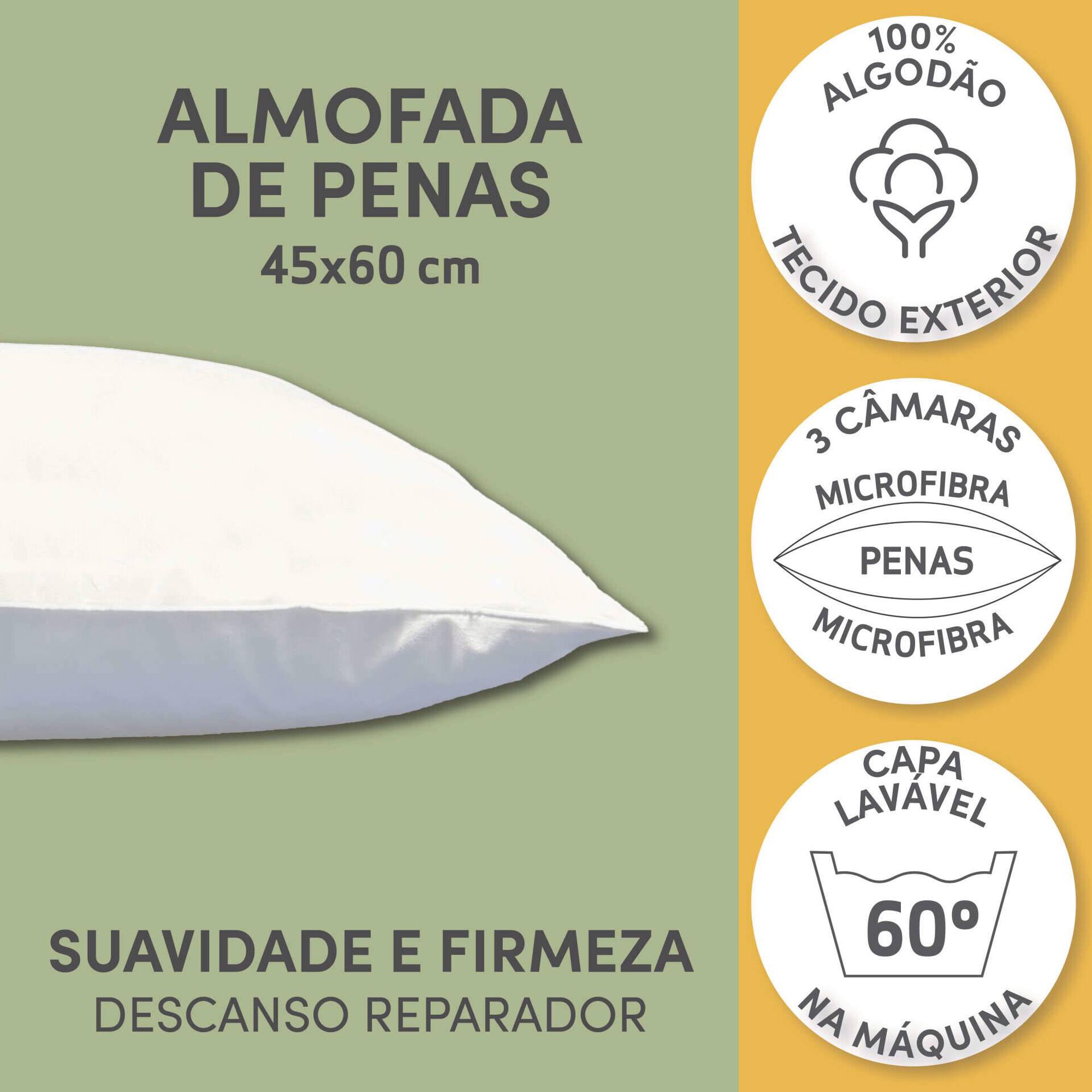 Almofada Penas Alta Macia 45x60cm