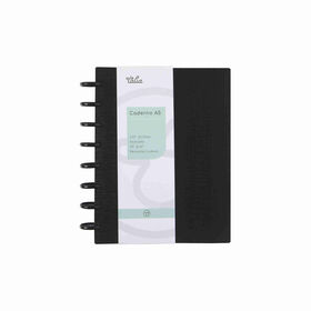 Caderno Smart Espiral A5 Pautado Preto