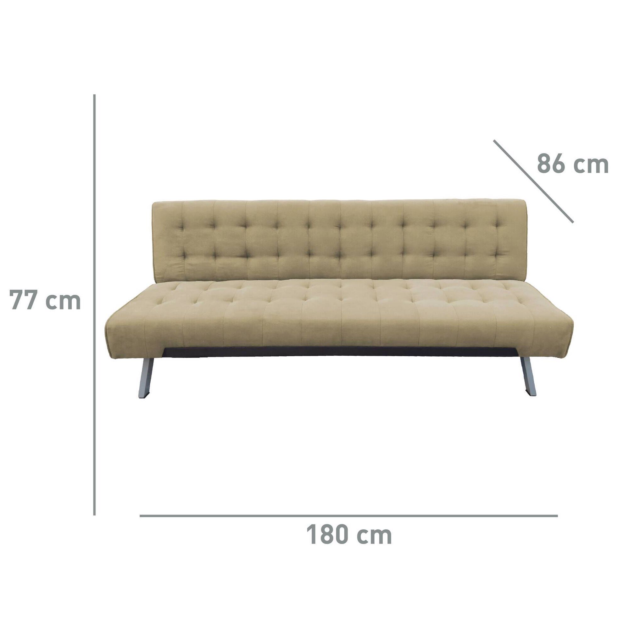 Sof&aacute; Cama Cinza Click Clack Kasa