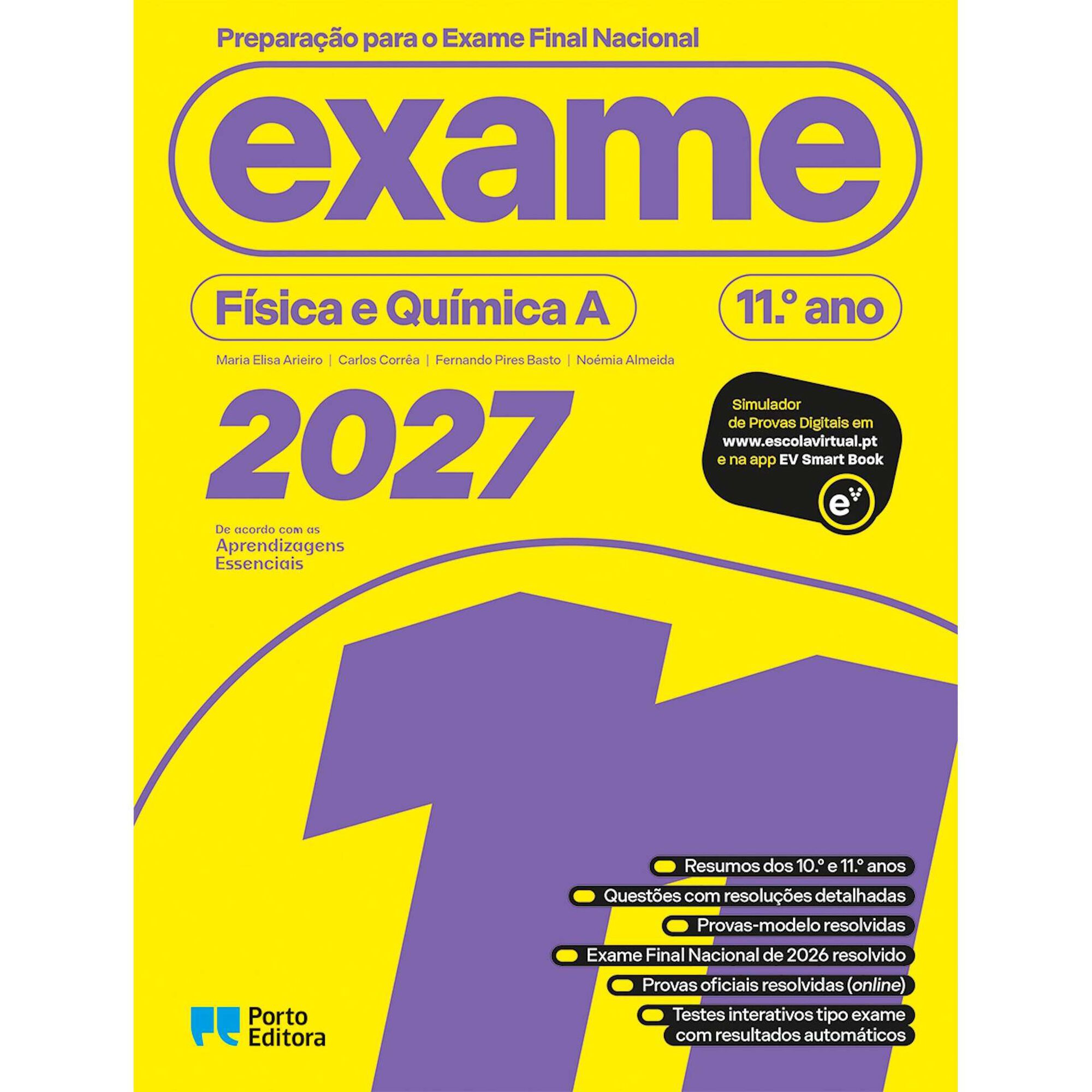 Prepara&ccedil;&atilde;o para o Exame Final Nacional 2027 - F&iacute;sica e Qu&iacute;mica A - 11.&ordm; Ano