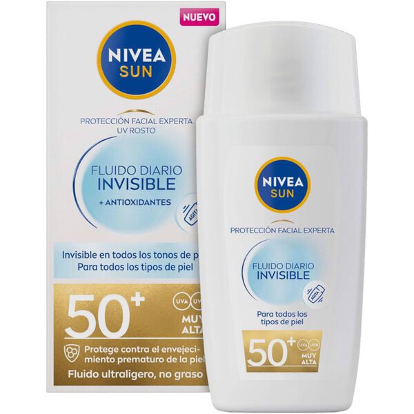 Fluído de Rosto Diário Invisível FPS 50+ Nivea Sun