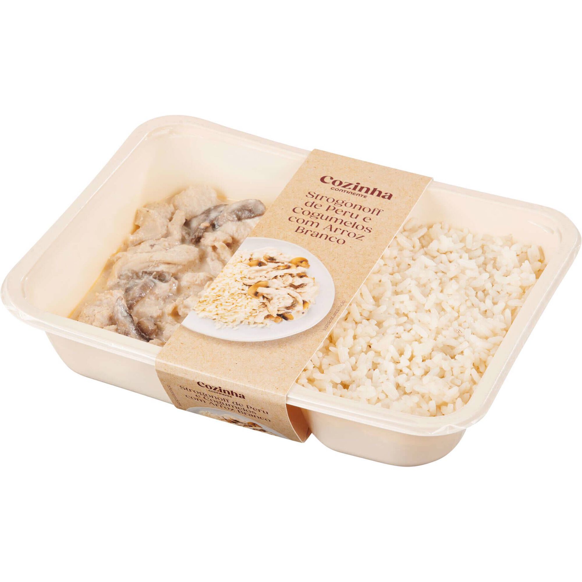 Strogonoff de Peru com Cogumelos e Arroz Strogonoff de Peru com Cogumelos e Arroz