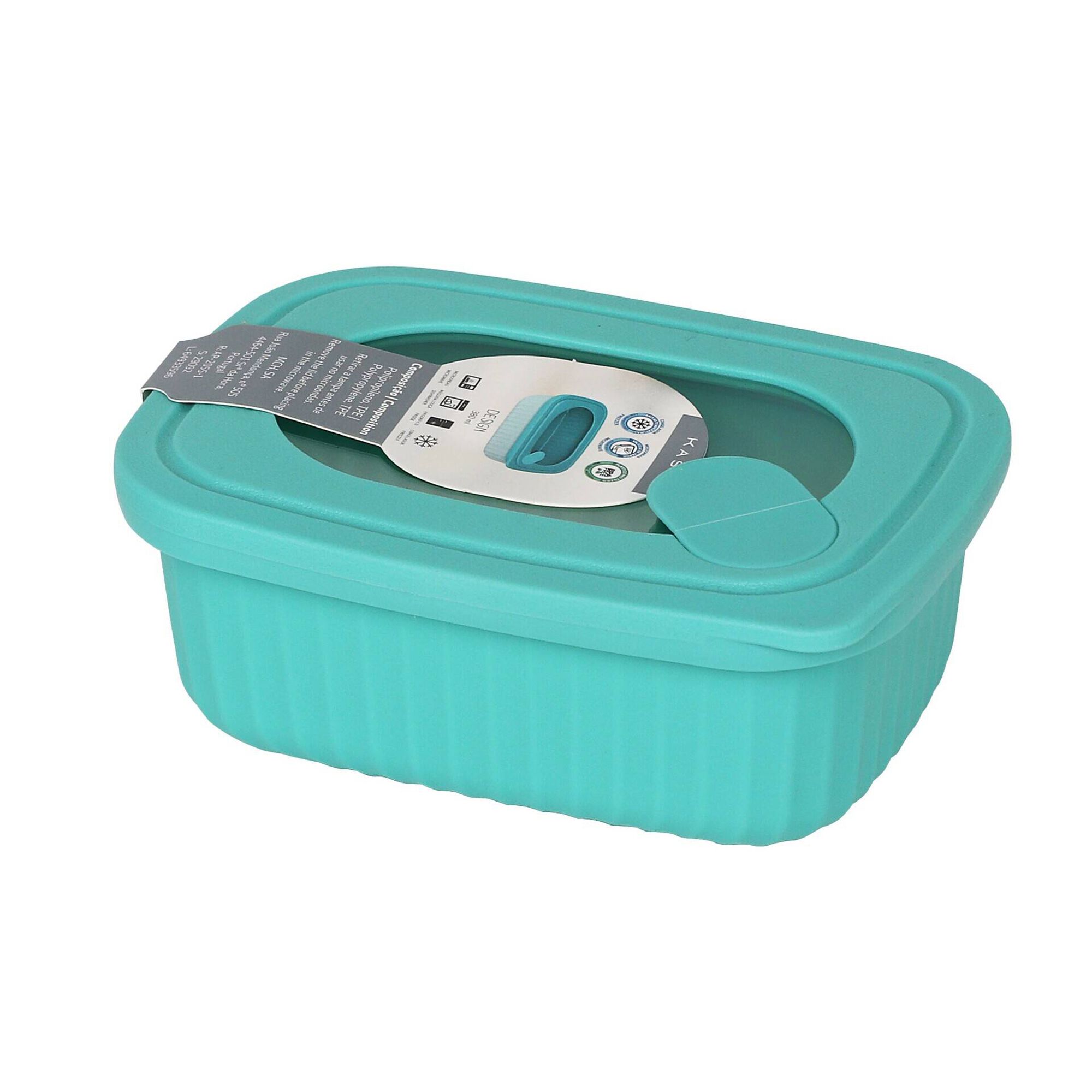 Caixa Herm&eacute;tica 0,38L Verde Design Kasa