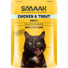 Comida Húmida para Gato Adulto Sem Cereais Frango e Truta Saquetas Comida Húmida para Gato Adulto Sem Cereais Frango e Truta Saquetas