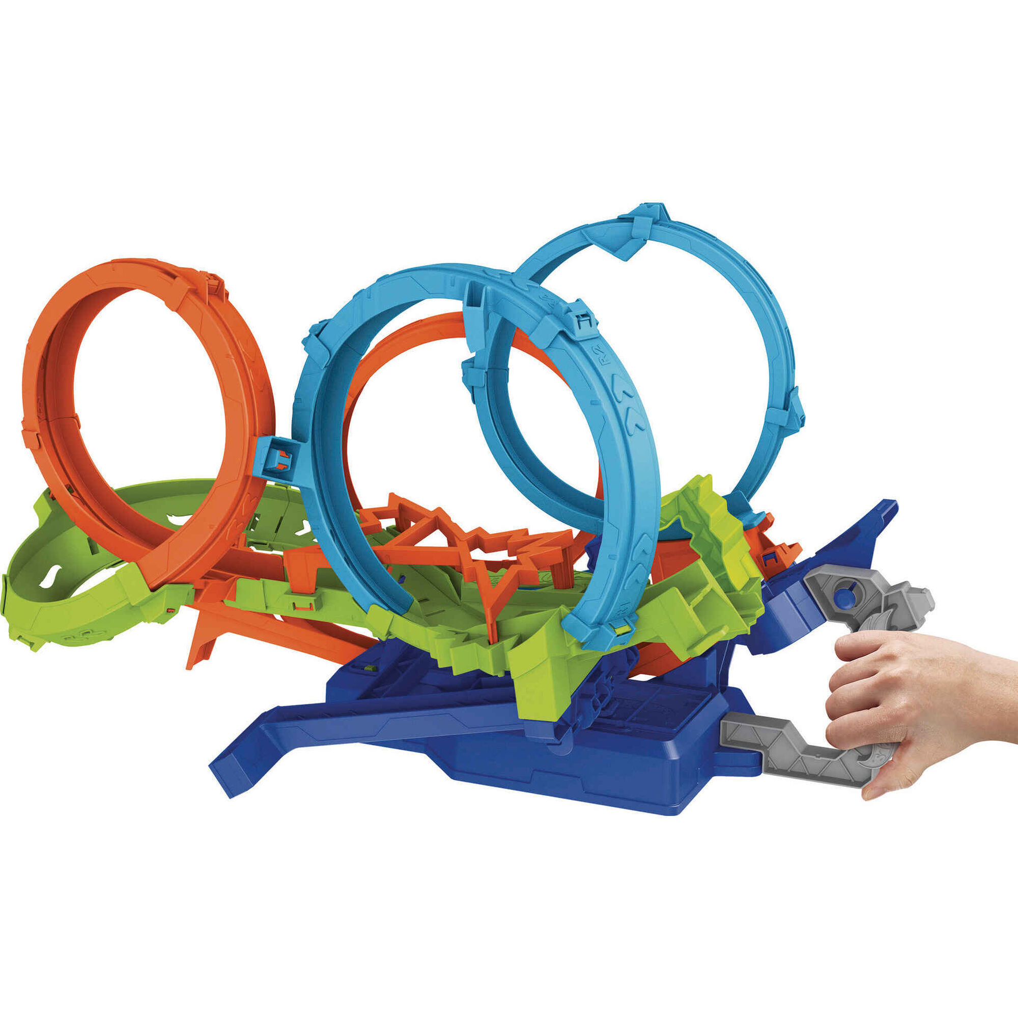 Hot Wheels Pista Zona de Choques de 4 Loopings