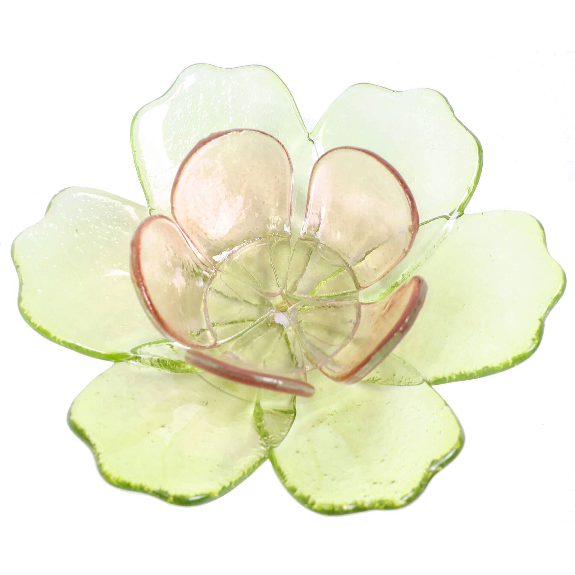 Suporte de Vela Flor Rosa Kasa