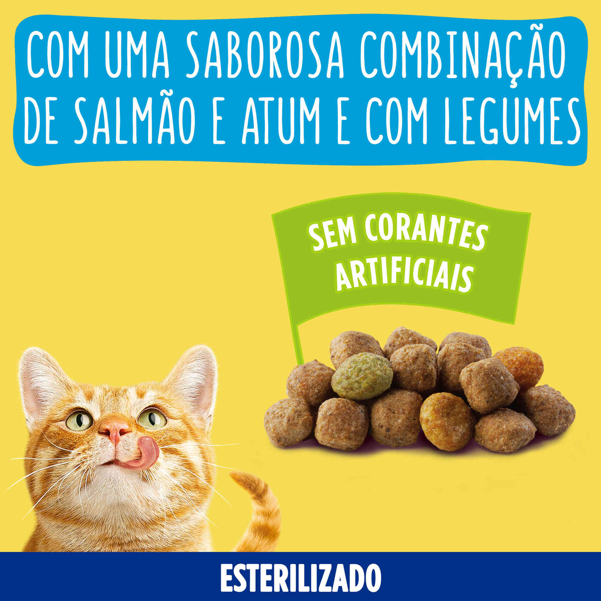 Ração para Gato Adulto Esterilizado Salmão