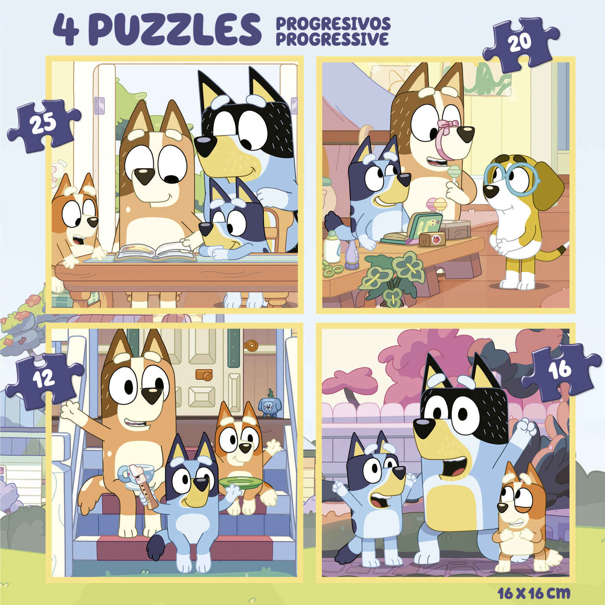 Educa - Puzzles Progressivos Bluey 12-25 Pe&ccedil;as