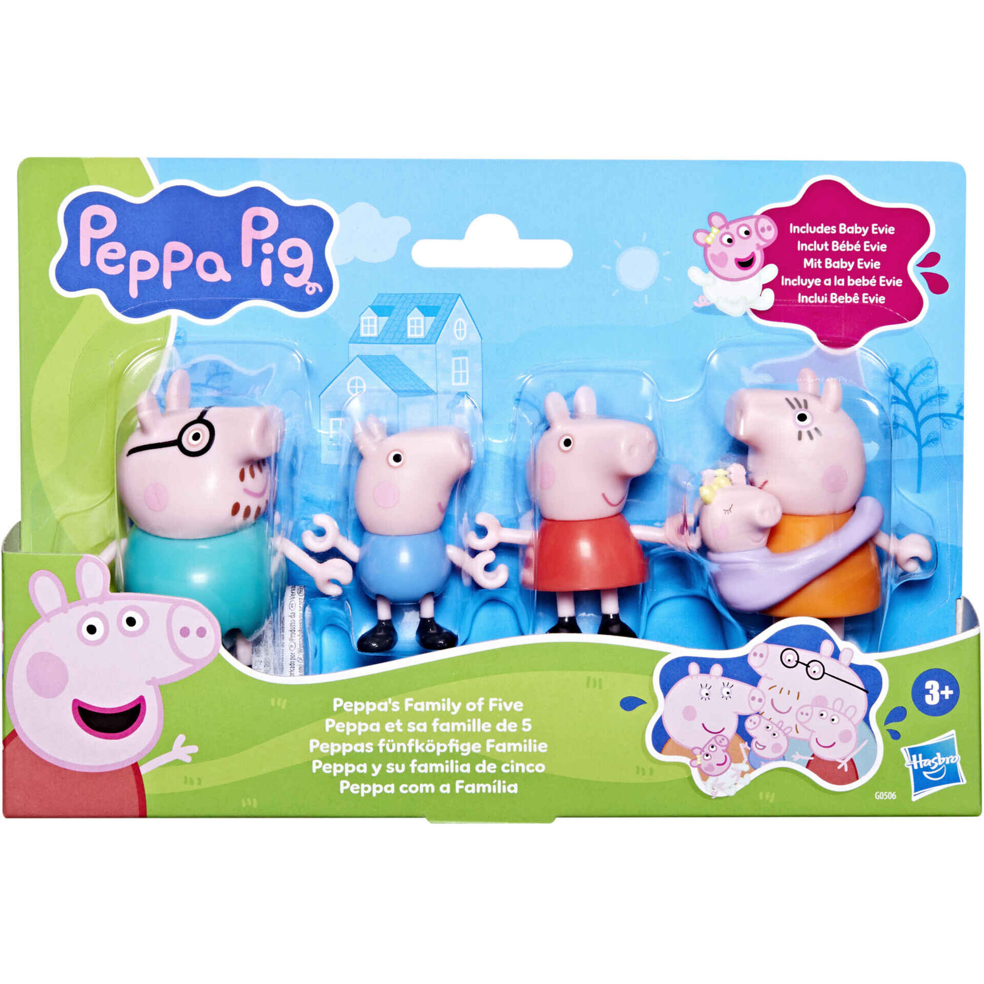 Hasbro - Figura Peppa Pig e a Fam&iacute;lia com Beb&eacute; Evie
