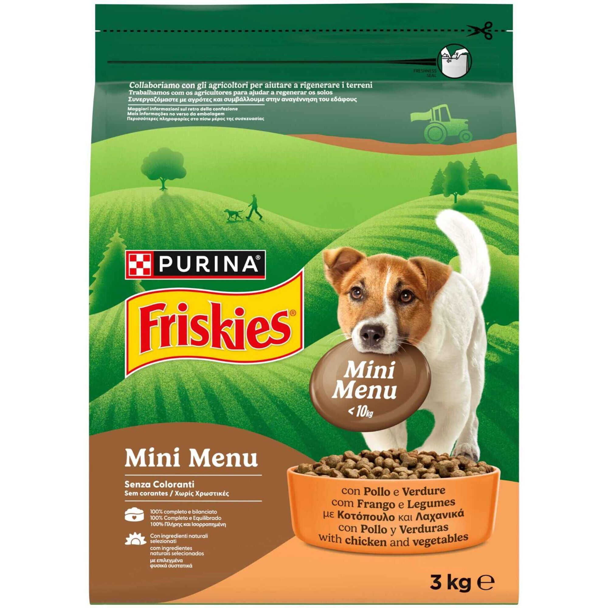 Ra&ccedil;&atilde;o para C&atilde;o Adulto Mini Menu Frango e Legumes Purina Friskies