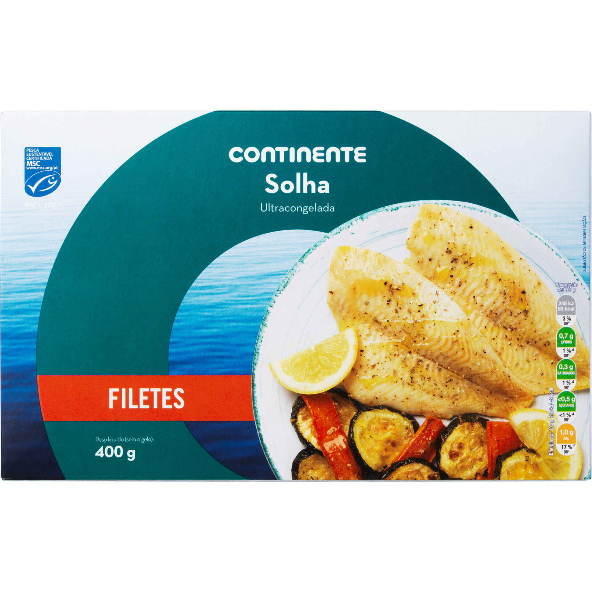 Filetes de Solha MSC Ultracongelada Continente