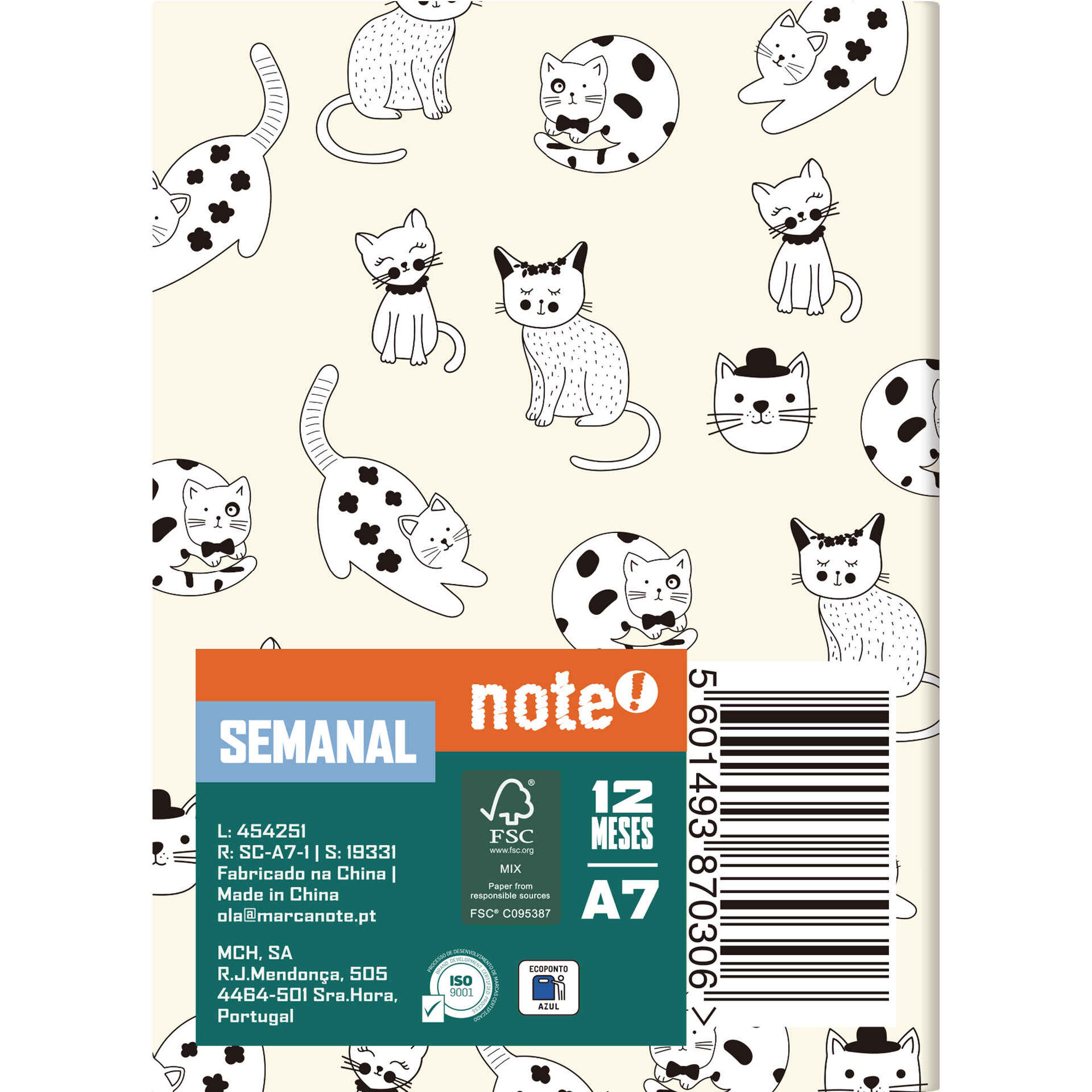 Agenda A7 2027 12 Meses (v&aacute;rias cores) Note!