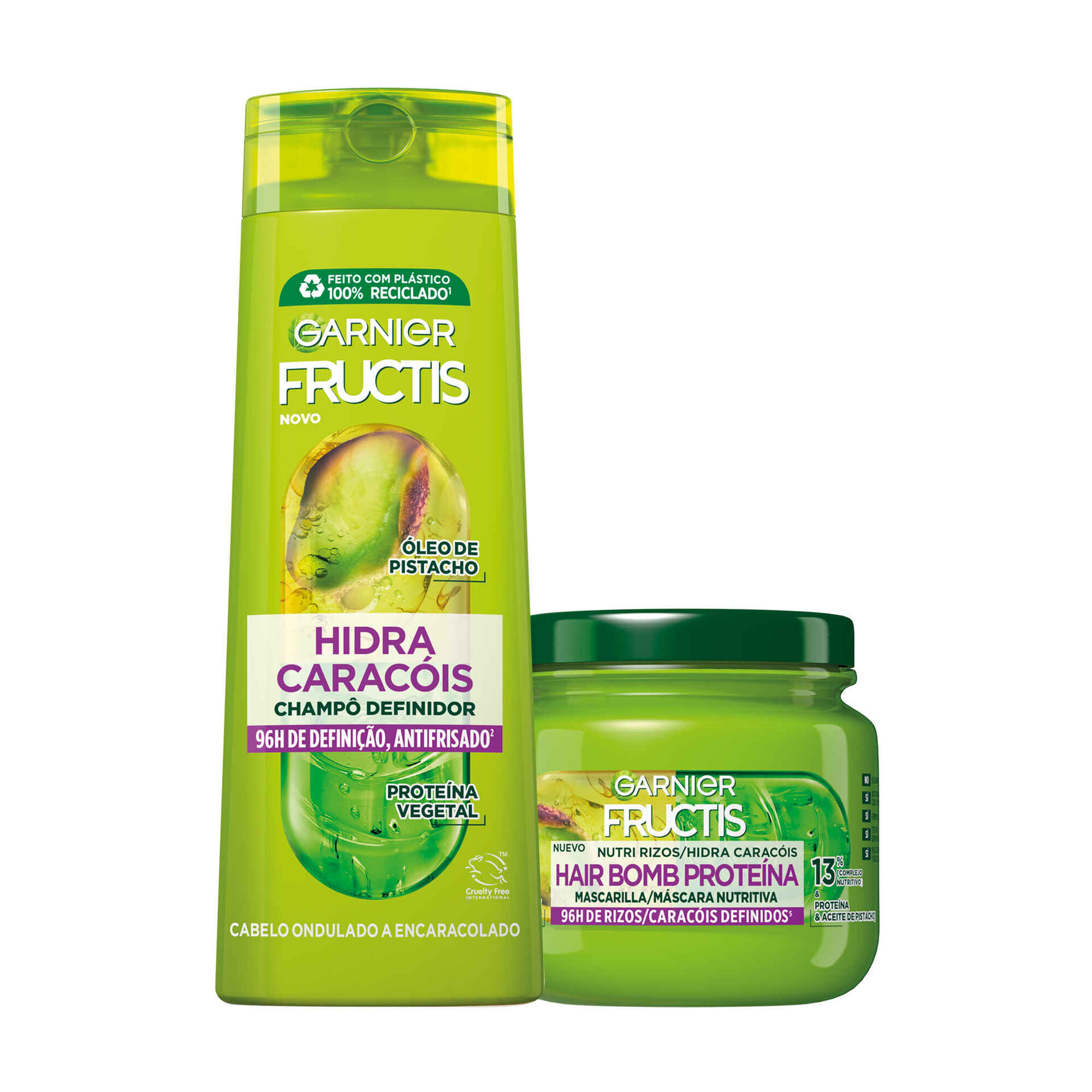 Conjunto Champô e Máscara Fructis Hidra Caracóis Conjunto Champô e Máscara Fructis Hidra Caracóis