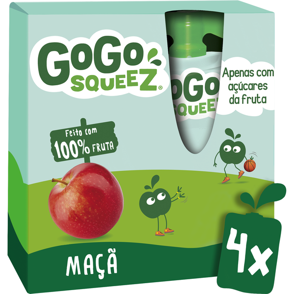 Pack  Saquetas de Fruta Maçã +3A GoGo squeeZ