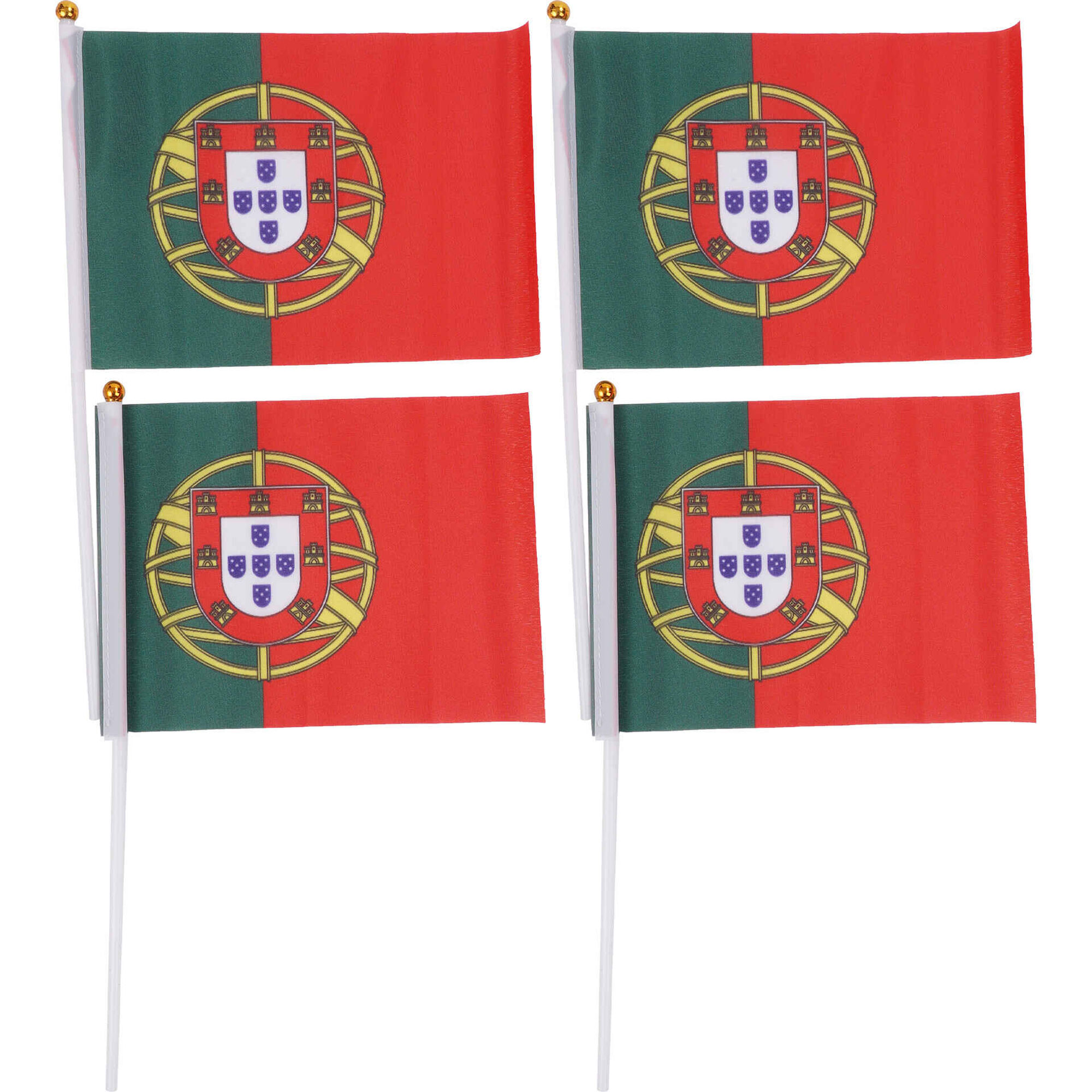 Conjunto 4 Bandeiras Portugal Bazar&atilde;o