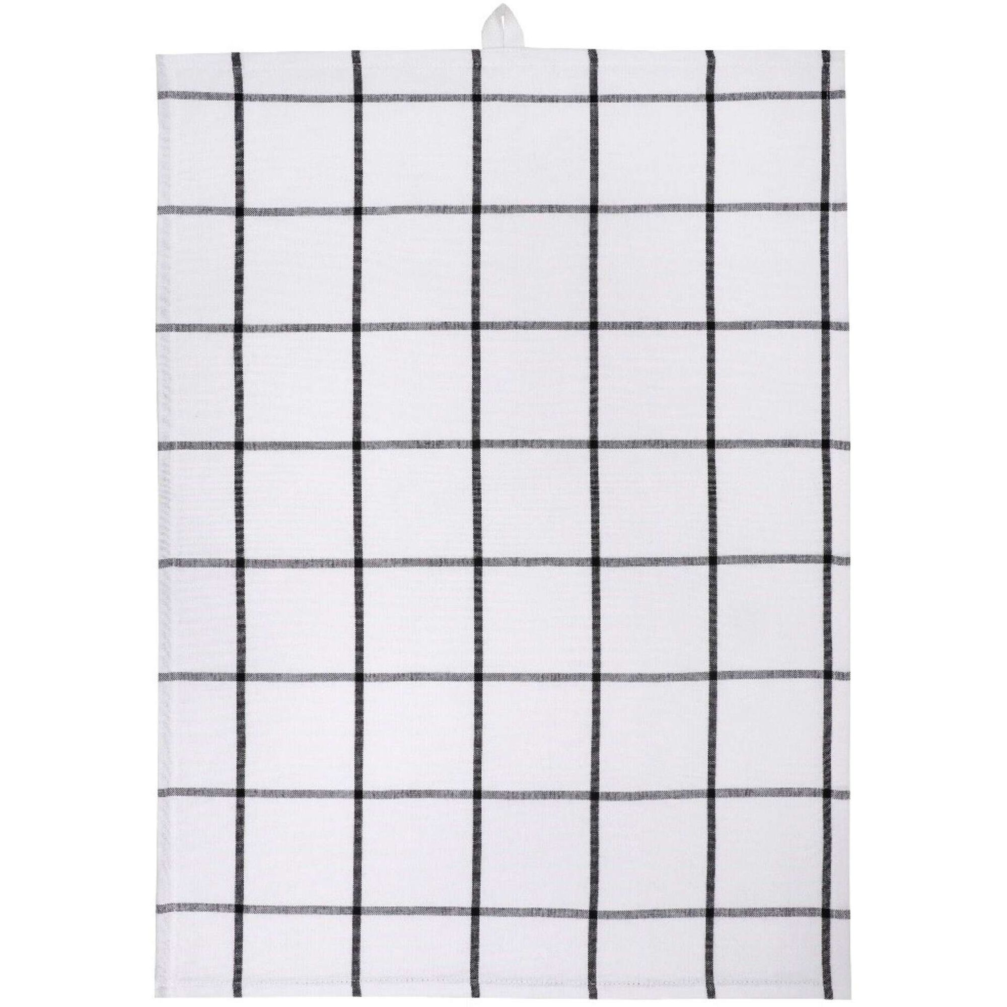 Conjunto 3 Panos Cozinha Algod&atilde;o Reciclado 40x60cm Preto Kasa