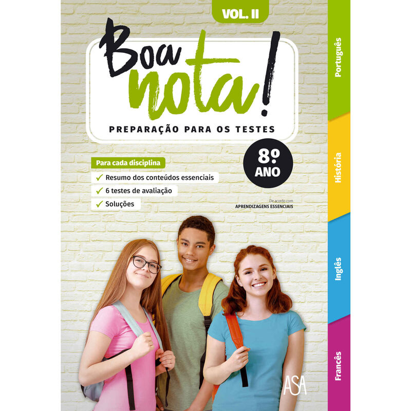 Boa Nota! Preparação para os Testes - 8.º Ano (volume 2) de Asa