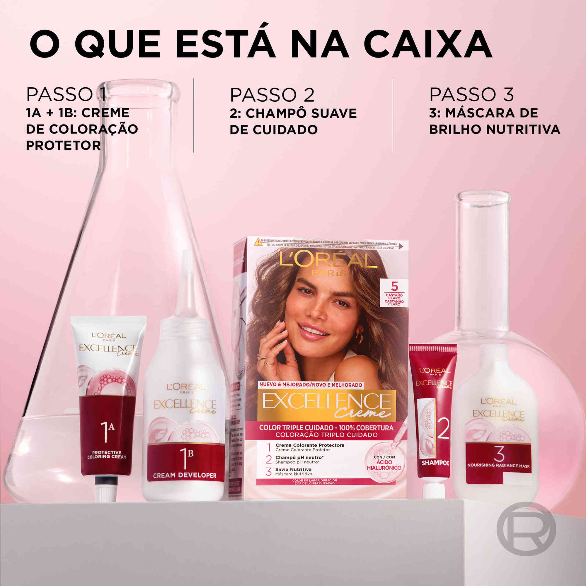 Coloração Permanente Excellence Creme Louro Claro Cendré 8.1 Coloração Permanente Excellence Creme Louro Claro Cendré 8.1