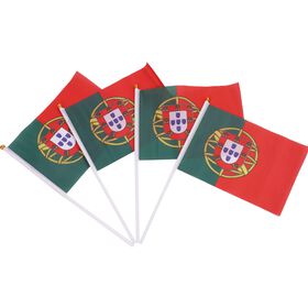 Conjunto 4 Bandeiras Portugal Bazar&atilde;o